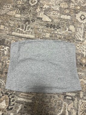 Women’s Heather Gray Strapless Crop Tube Top